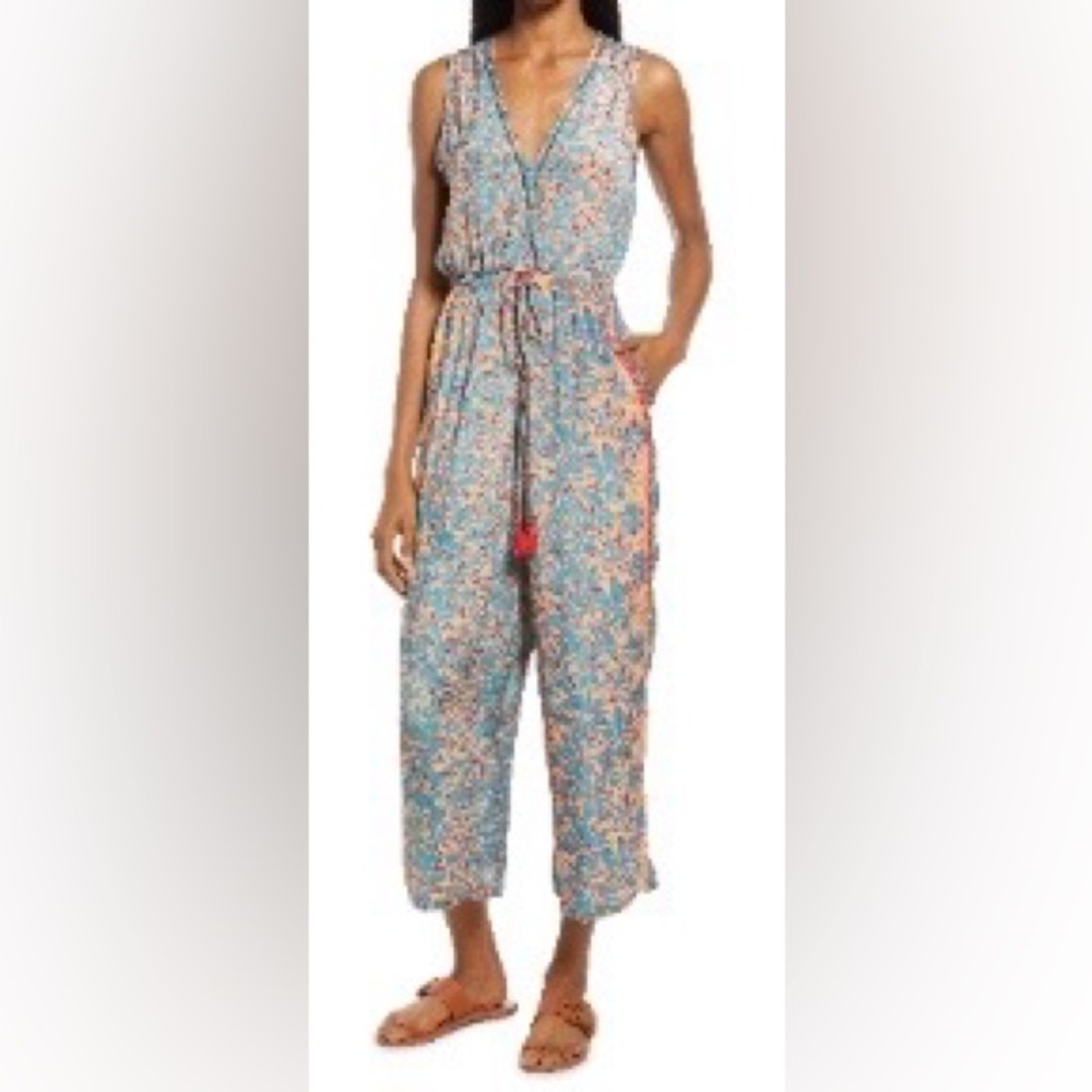 ‼️RARE‼️🎸RAGA🎸🔥NWOT🔥Somewhere in Paradise Floral Jumpsuit—S